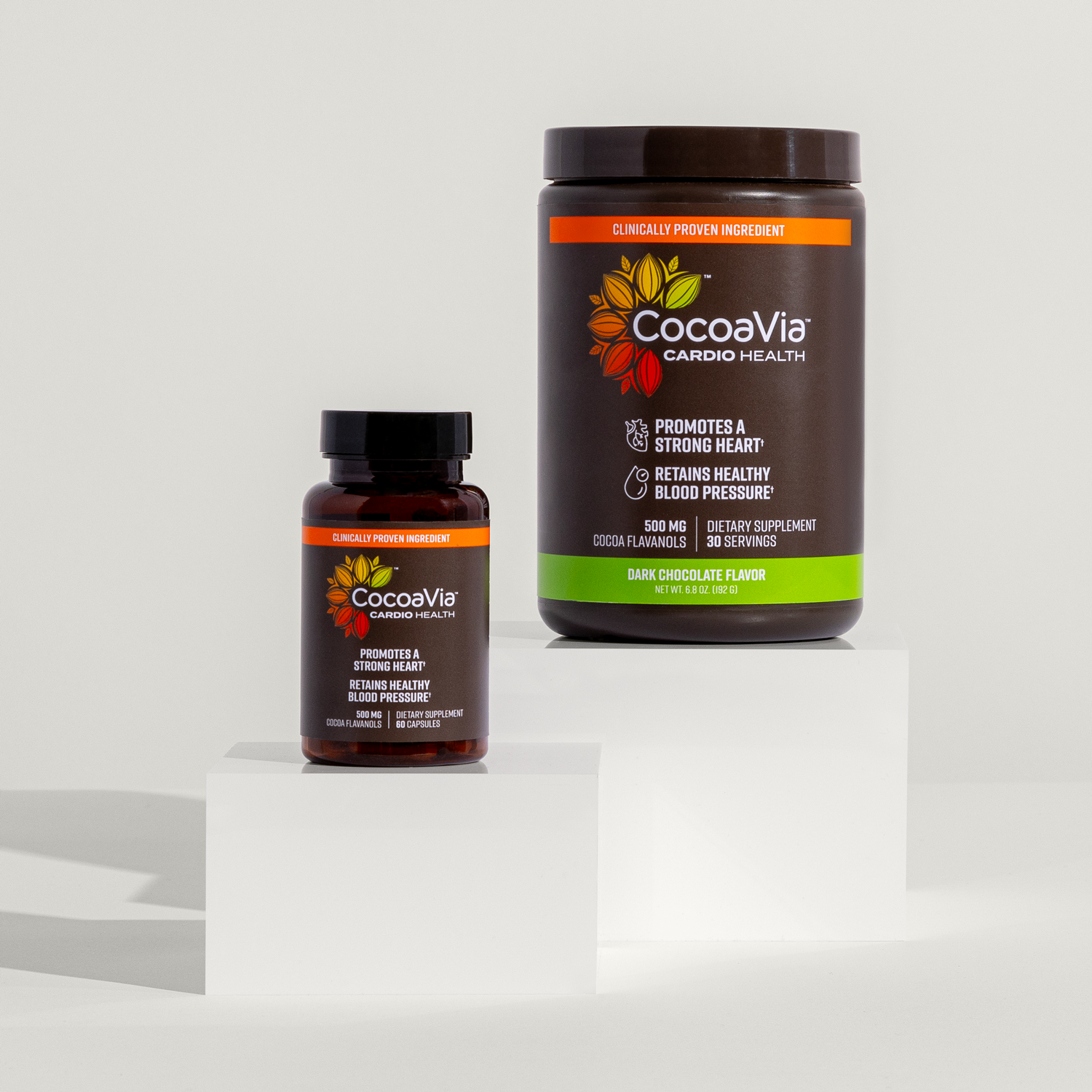 Family Shot On Podium Cardio health capsule and powder