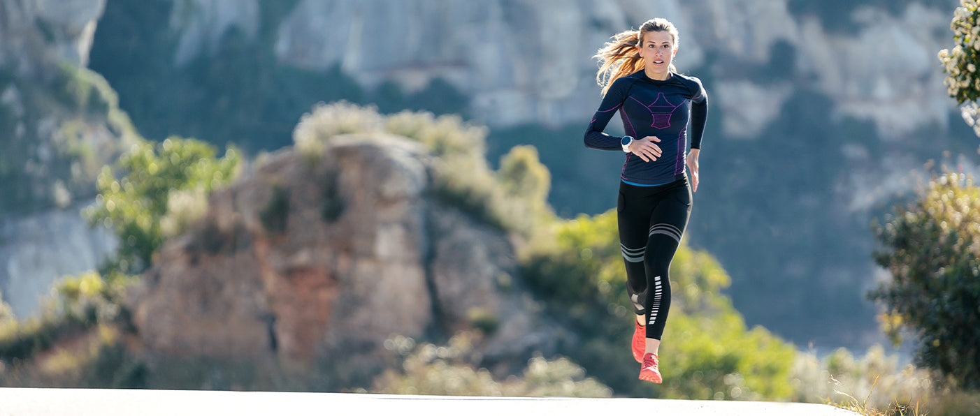 woman running outside