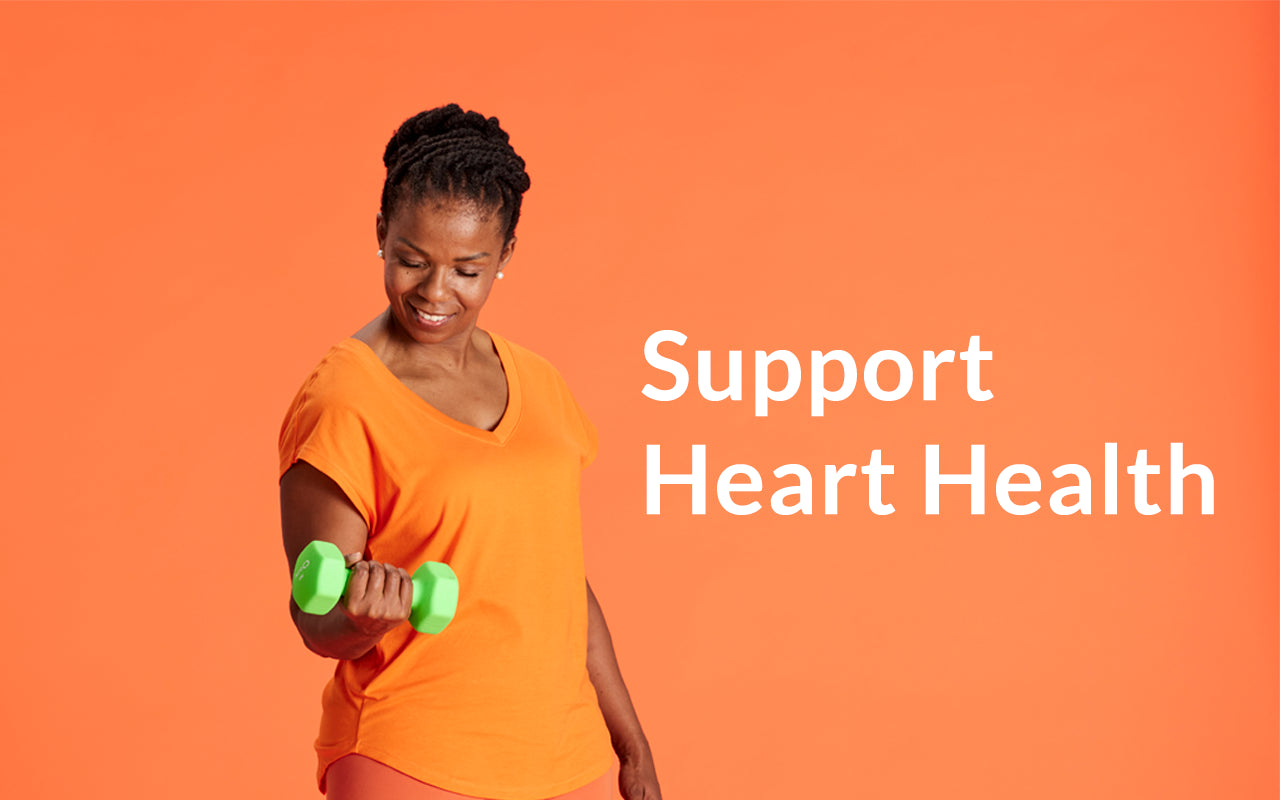 Woman Doing weights. Support Heart Health