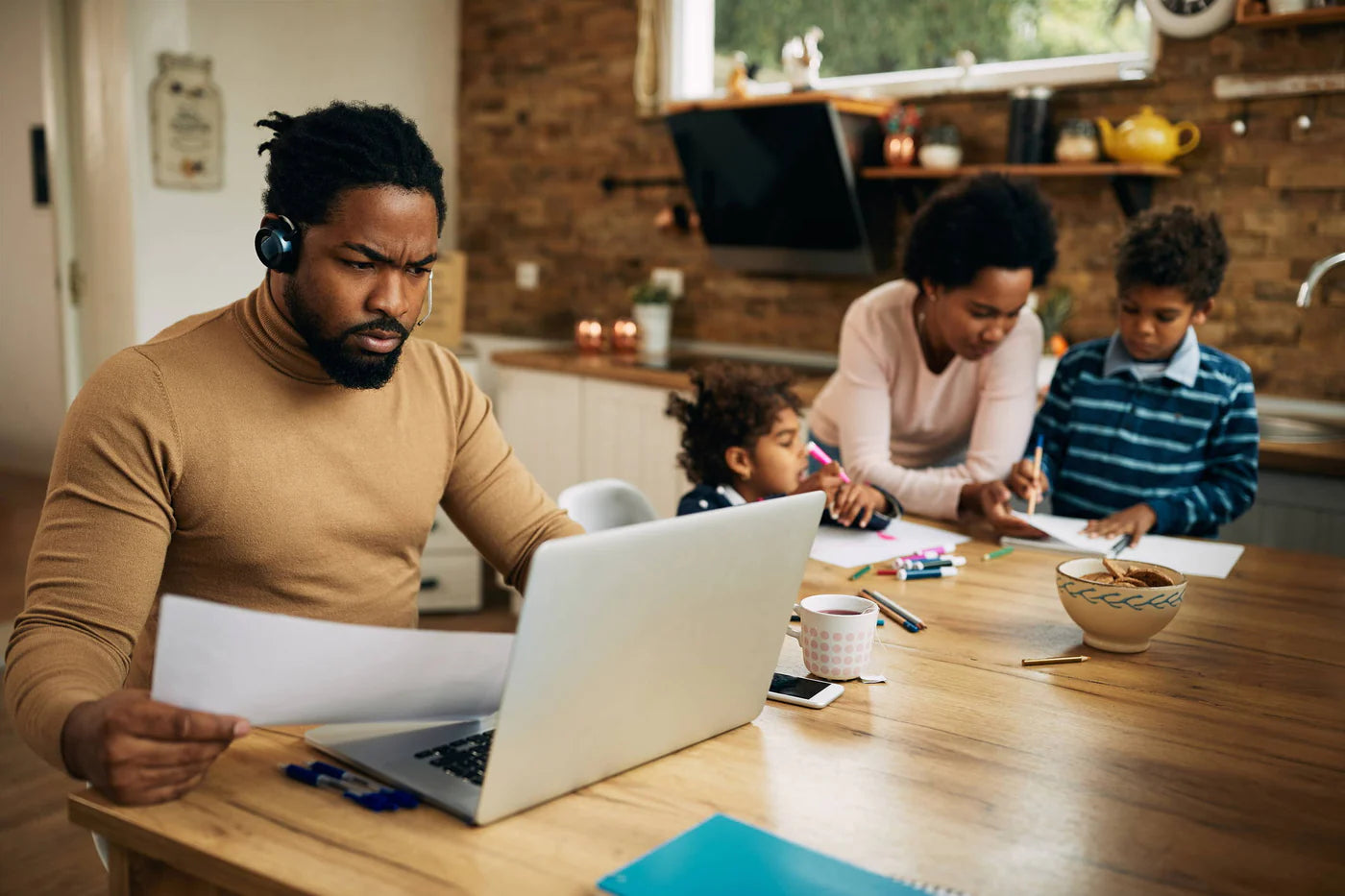 A Family sitting around the table