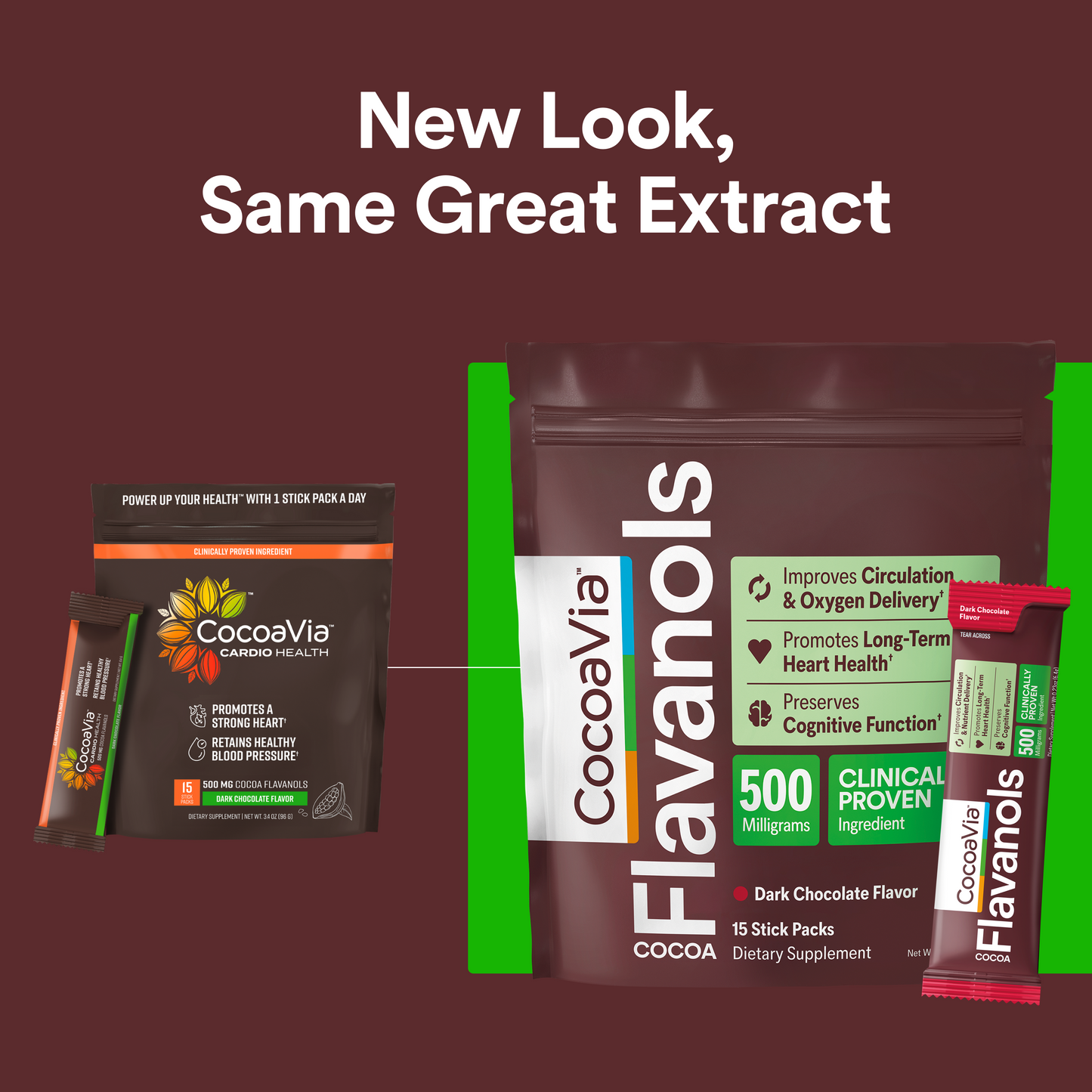 CocoaVia™ 500mg  Cocoa Flavanols Powder Stick Packs