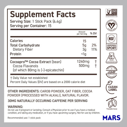CocoaVia™ 500mg  Cocoa Flavanols Powder Stick Packs