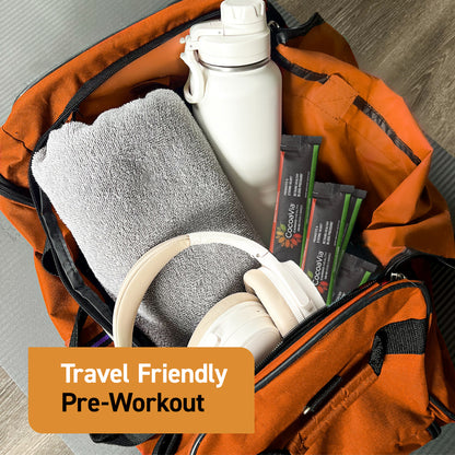 Travel friendly pre-workout